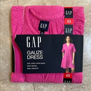 GAP Vibrant Pink Gauze Dress